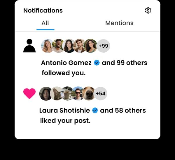 See notifications as new followers arrive